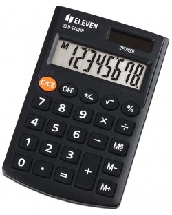 Calculator Eleven - SLD-200NR, de buzunar, 8 cifre, negru