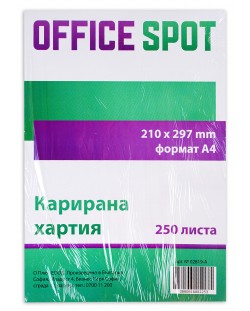 Hartie în carouri Office Spot - 250 de file
