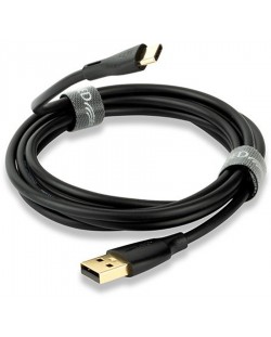 Cablu QED - Connect QE8187, USB-C/USB-A, 1.5m, negru
