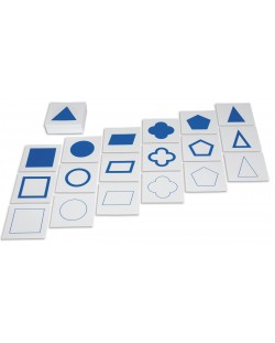Acool Toy Cards - Cu forme geometrice pentru cabinetul de geometrie Montessori	