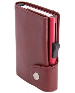 Husa pentru carduri C-Secure - Cu portofel, XL, roșu