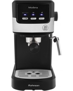 Maşină de cafea Rohnson - R-98010 Slim, 20 bar, 1.2l, neagră/argintie