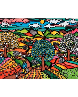 Tablou de colorat ColorVelvet - Primăvară, 47 x 35 cm