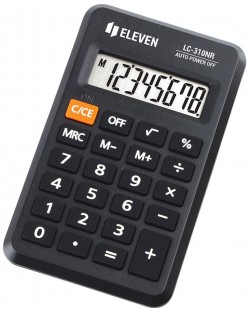 Calculator Eleven - LC-310NR, de buzunar, 8 cifre, negru