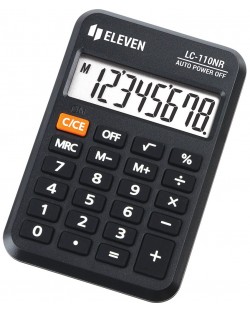 Calculator Eleven - LC-110NR, de buzunar, 8 cifre, negru