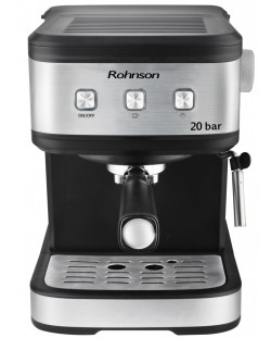 Maşină de cafea Rohnson - R-987, 20 bar, 1.5 l, neagră/argintie