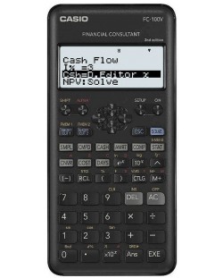 Calculator de birou Casio - FC-100V, financiar, gri