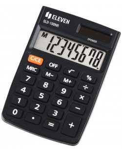 Calculator Eleven - SLD-100NR, de buzunar, 8 cifre, negru