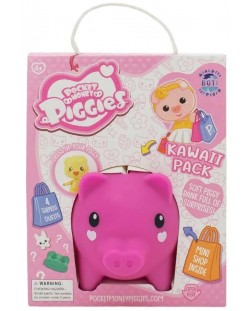 Pușculiță  Boti Pocket Money Piggies - Roz, cu accesorii