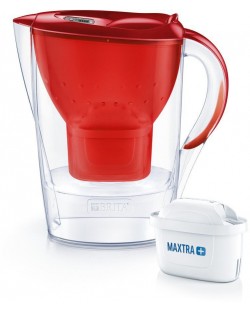 Cană de filtrare apă BRITA - Marella Cool Memo, 2.4l, roşie