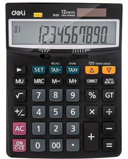 Calculator Deli Core - E1630, 12 dgt, negru