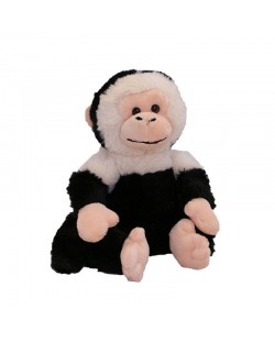 Jucărie de pluș Keel Toys - Maimuță, alb-negru