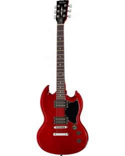 Chitară electrică Harley Benton - DC-200 CH Student Series, roşie