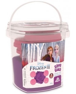 Nisip kinetic Red Castle - Disney Frozen II, violet, cu 4 forme, 2 х 350 g