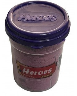 Nisip kinetic Heroes - Cu capac cu forma, violet, 200 g