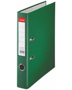 Dosar Esselte Eco - A4, 5 cm, PP, margine metalica, eticheta detasabila, verde