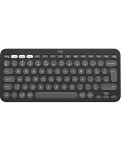 Logitech Keyboard - Pebble Keys 2 K380s, fără fir, ISO Layout, Graphite