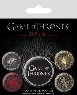 Set insigne Pyramid - Game of Thrones: The Four Great Houses