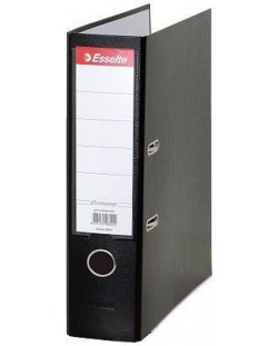 Dosar Esselte Vivida - A4, 7,5 cm, PP, margine metalica, eticheta detasabila, negru