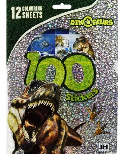 Carte cu 100 de stickere Sense - Dinozauri