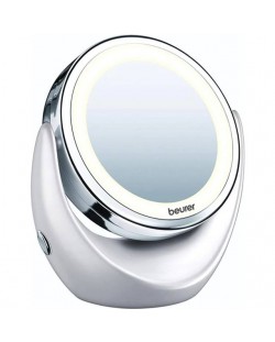 Oglinda cosmetica LED Beurer - BS 49, 5x Zoom, 11 cm, alb