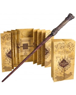 Set replici The Noble Collection Movies: Harry Potter - Marauder's Map & Harry Potter's Wand