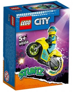 Constructor Lego City - Stuntz, motocicletă cascadoră Cyber (60358)
