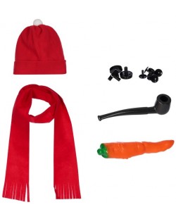 Set de accesorii pentru omul de zăpadă GT - cu pălărie roșie