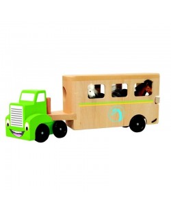 Set Woody - Camion cu remorca transport cai
