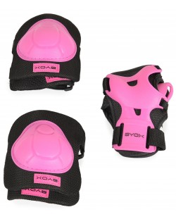 Set de protecții pentru copii Byox - H110, clasa A, Pinky, până la 25 kg