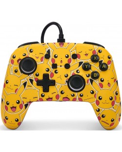 Controller PowerA - Enhanced, cu fir, pentru Nintendo Switch, Pikachu Moods