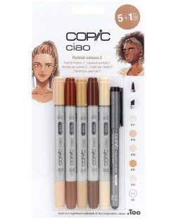 Set markere Copic Ciao - Culori portret 2, 5+1