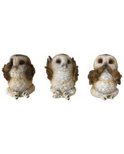 Set de statuete Nemesis Now Adult: Gothic - Three Wise Brown Owls, 7 cm