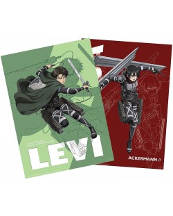 Set mini posters GB eye Animation: Attack on Titan - Levi & Mikasa