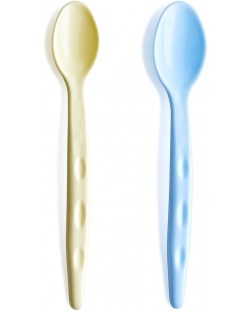 Set de linguri de masă BabyJem - Albastru și galben, 2 buc