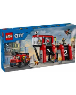 Constructor LEGO City - Stație de pompieri cu mașină de pompieri (60414)
