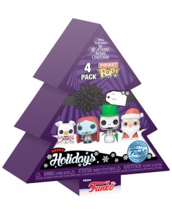 Set de cifre Funko Pocket POP! Disney: The Nightmare Before Christmas - Happy Holidays Tree Box
