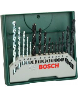 Set de burghie Bosch - Mini X-Line, 15 piese