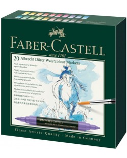 Set de markere acuarelabile Faber-Castell Albrech Dürer - 20 culori