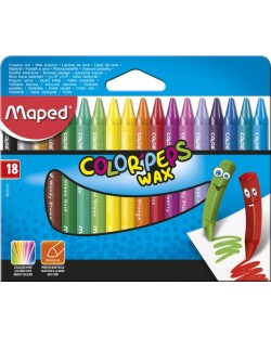 Set pasteluri cerate Maped Color Peps, 18 culori