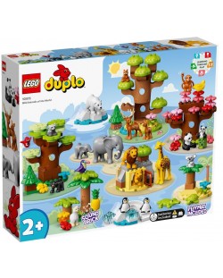 Constructor Lego Duplo - Fauna salbatica din intreaga lume (10975)