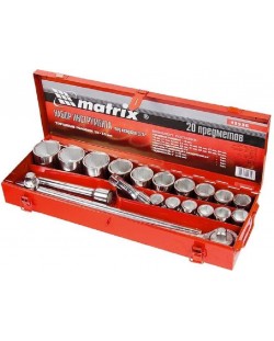 Set de instrumente MTX - 20 de piese, chei tubulare 19 - 50 mm, cu valiză metalică