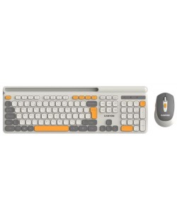 Set mouse și tastatură Canyon - CNS-HSETW5BG, wireless, bej