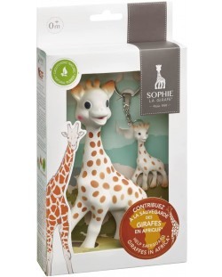 Set jucarie si breloc Sophie la Girafe, cu scop caritabil