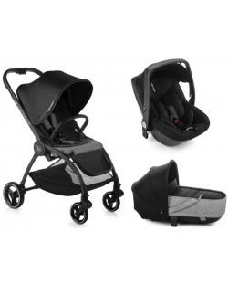 Carucior 3 in 1 Jane Combo - Outback Crib One, Be Solid-Black