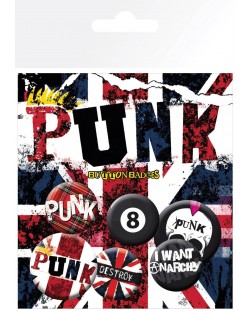 Set insigne GB eye Music: Punk - I want Anarchy