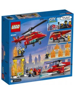 Set de construit Lego City - Elicopter de stingere a incendiilor (60281)