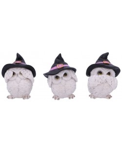 Set de statuete Nemesis Now Adult: Humor - Three Wise Feathered Familiars, 9 cm