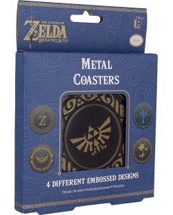 Set suporturi de pahare Paladone Games: The Legend Of Zelda - Emblems, 4 buc.