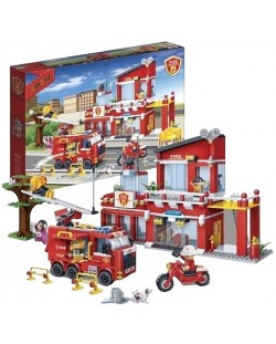 Constructor BanBao - Stație de pompieri, 828 bucăți